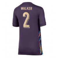 Maglia Calcio Inghilterra Kyle Walker #2 Seconda Divisa Donna Europei 2024 Manica Corta